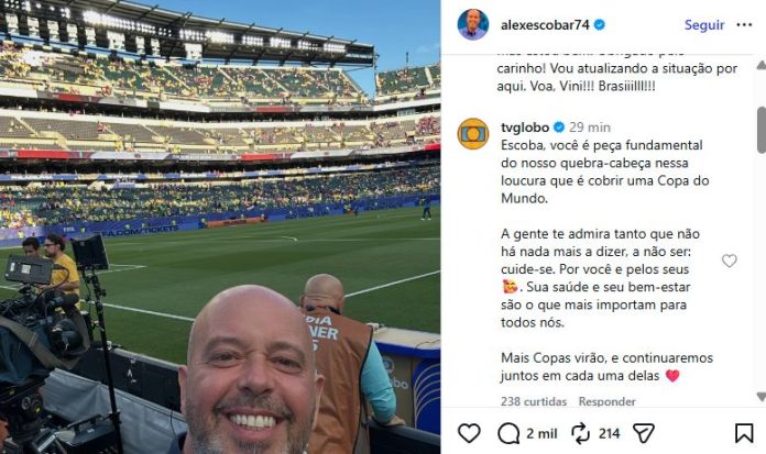 Postagem da TV Globo (Reprodução: Instagram)