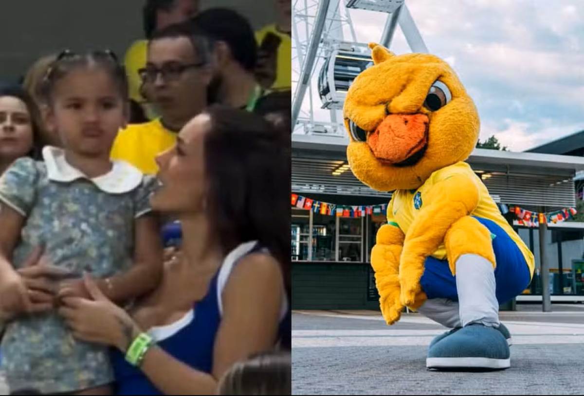 Bruna Biancardi, Mavie e o Canarinho Bruna Biancardi, Mavie e o Canarinho Foto: Reprodução/X e @cbf_canarinho