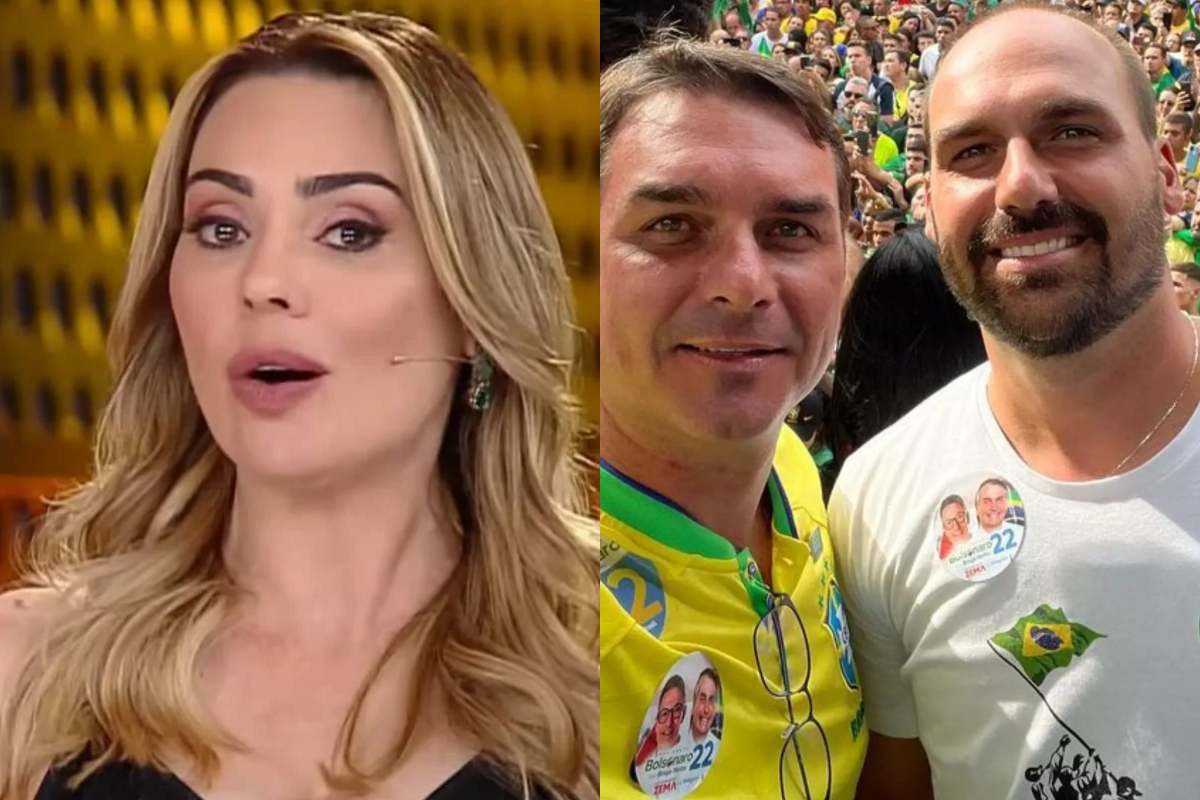 Rachel Sheherazade Flávio e Eduardo Bolsonaro