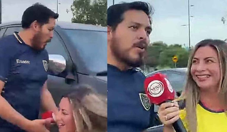 Repórter é atropelada ao vivo em cobertura da Copa do Mundo