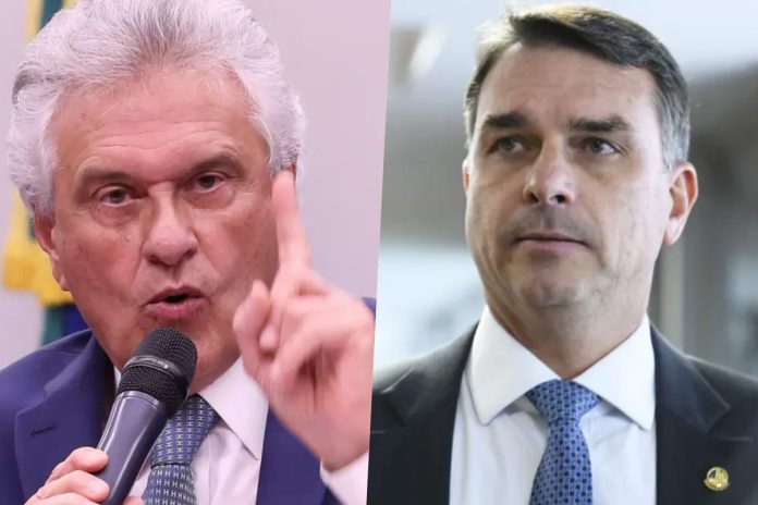 Ronaldo Caiado e Flávio Bolsonaro Ronaldo Caiado e Flávio Bolsonaro