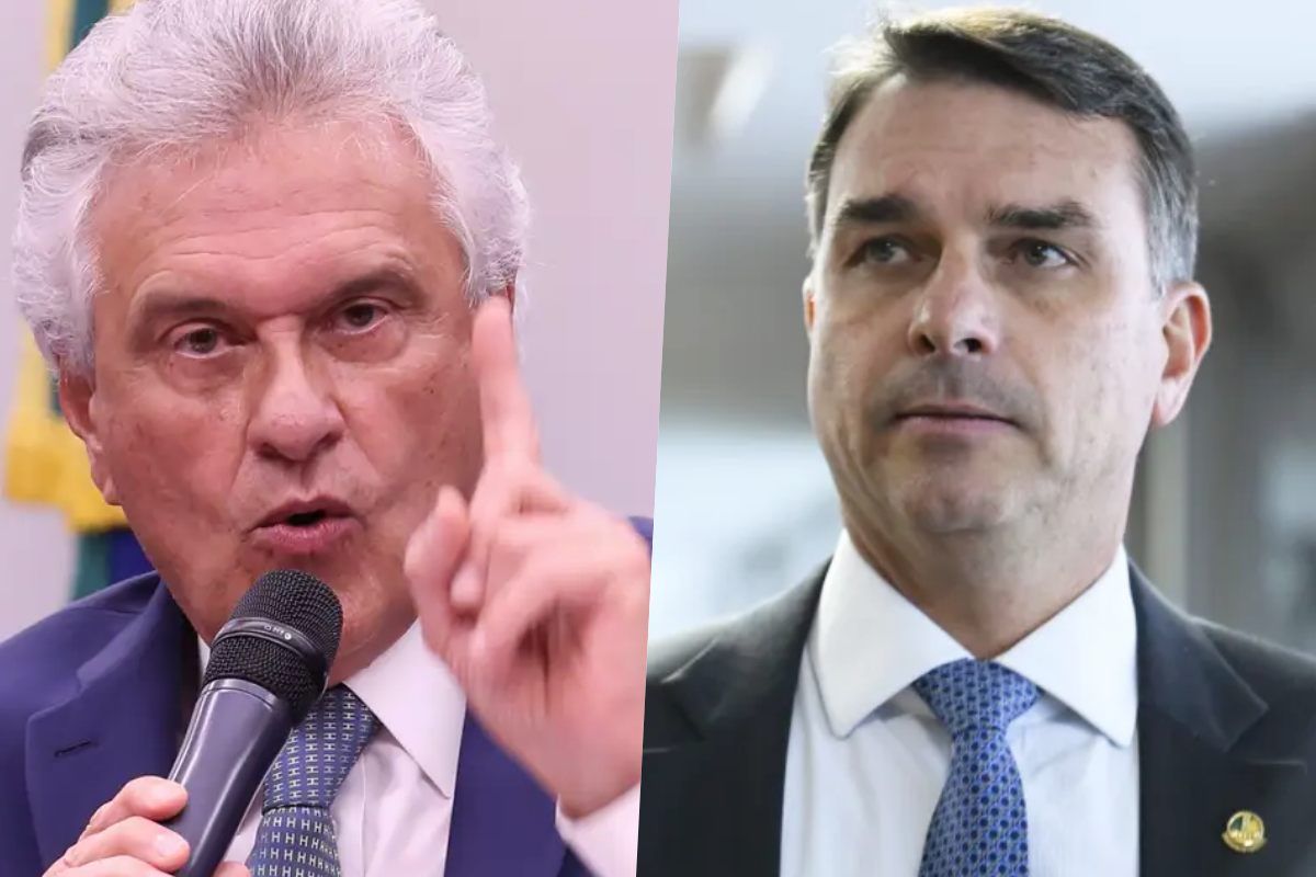 Ronaldo Caiado e Flávio Bolsonaro Ronaldo Caiado e Flávio Bolsonaro
