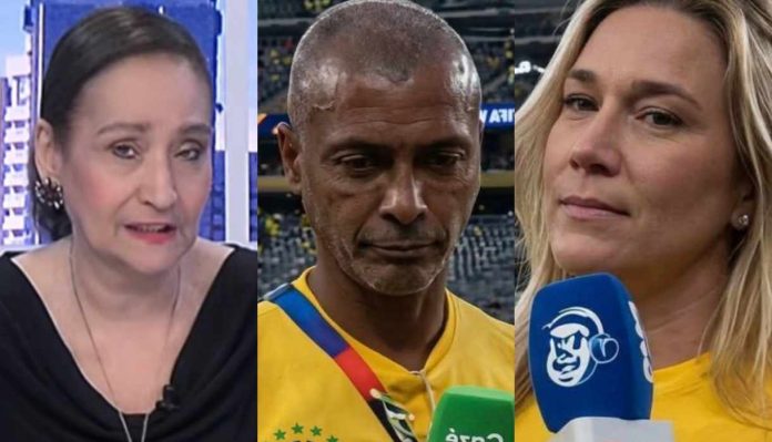Sonia Abrão, Romário e Fernanda Gentil