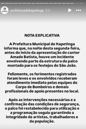Stories Prefeitura de Itapetinga