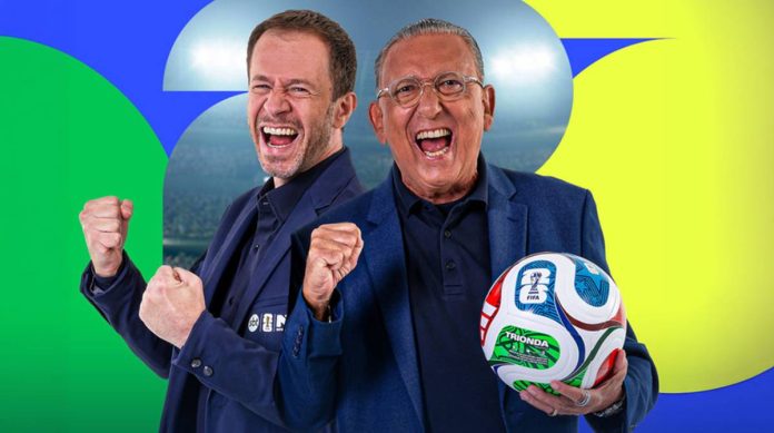 Tiago Leifert e Galvão Bueno - Foto: SBT