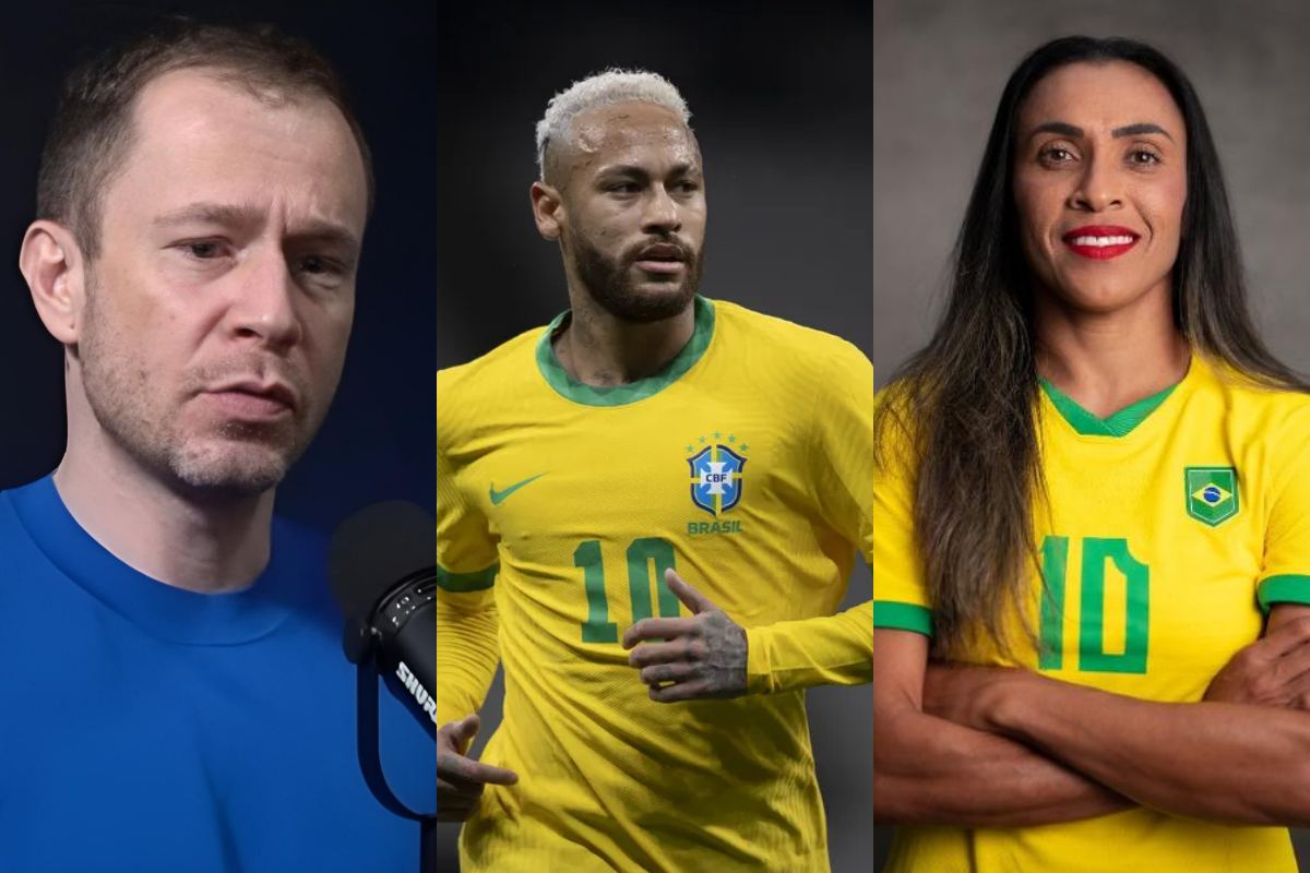 Tiago Leifert, Neymar e Marta Tiago Leifert, Neymar e Marta
