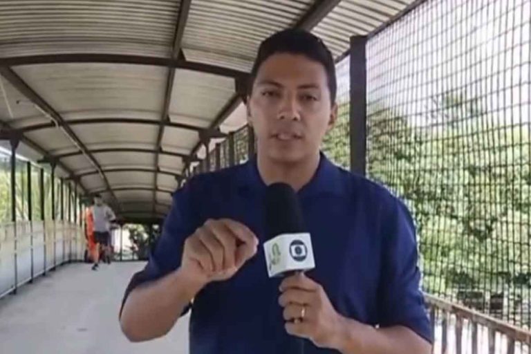 Homem faz gesto obsceno e ameaça quebrar câmera na Globo