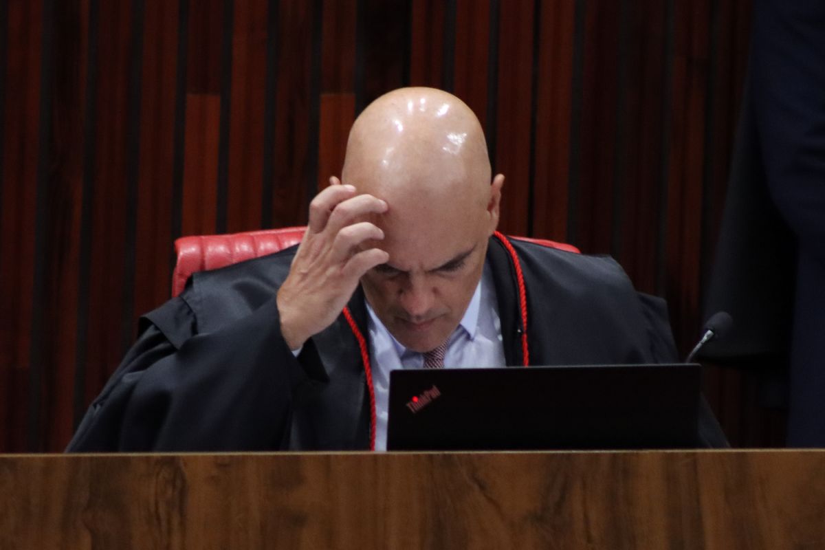 O presidente da Corte, ministro Alexandre de Moraes Foto Valter Campanato/Agência Brasil.