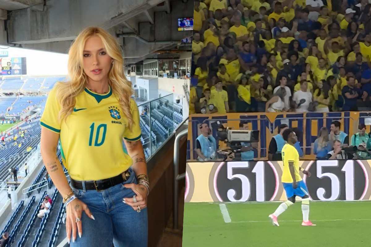 Virgínia Fonseca e Vini Jr no Maracanã