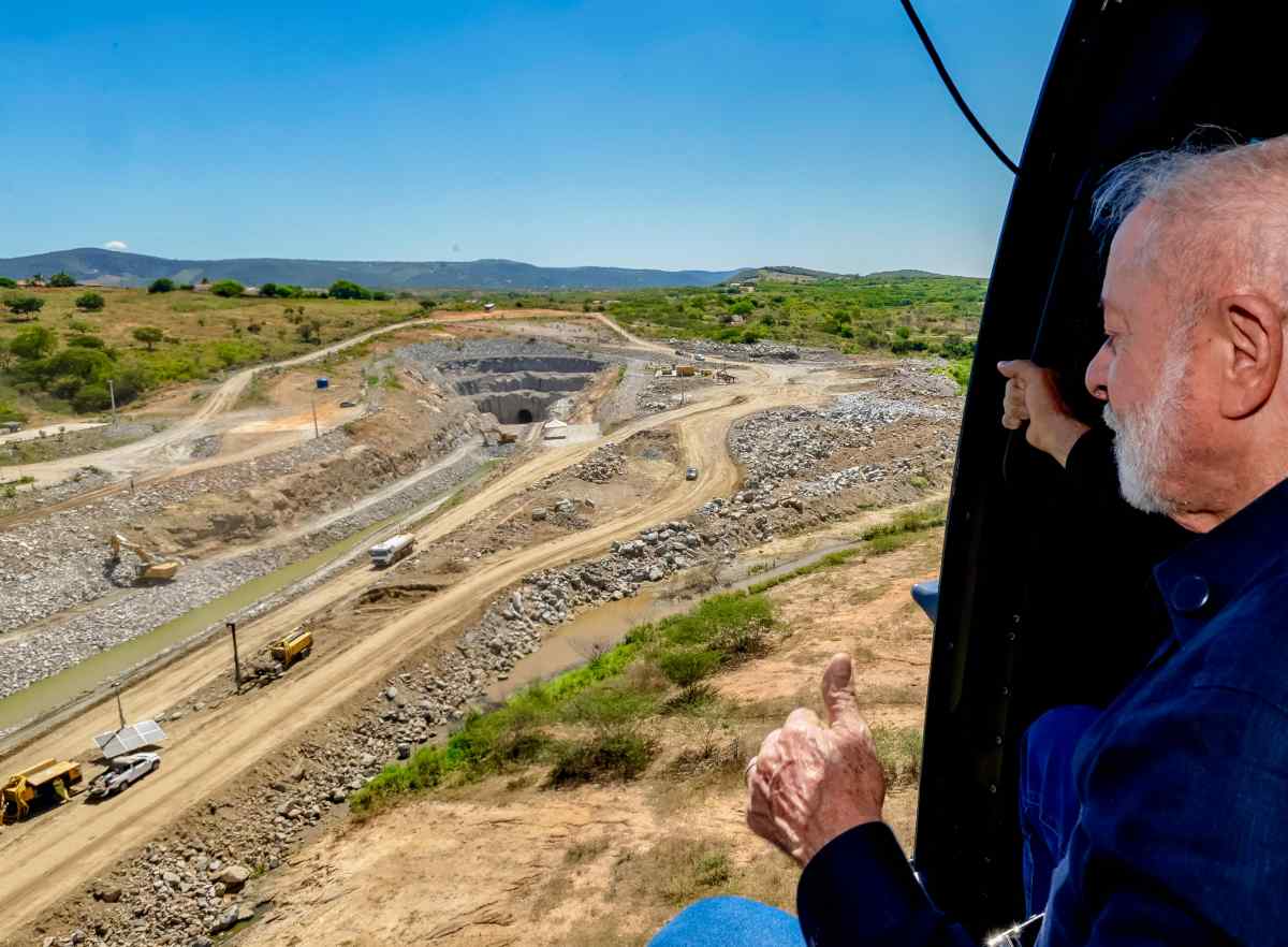 Presidente da República, Luiz Inácio Lula da Silva, durante anúncio sobre a inauguração do Túnel Major Sales na transposição das águas do Rio São Francisco para o Rio Grande do Norte, via Ramal do Apodi. Foto: Ricardo Stuckert/PR