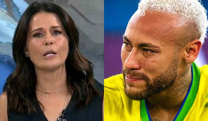 Adriana Araújo Adriana Araújo e Neymar (Reprodução: Band/ TV)