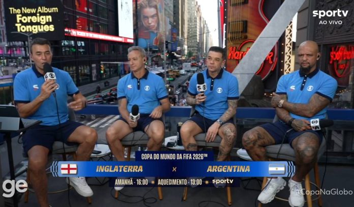 André Rizek e colegas no Sportv André Rizek e colegas no Sportv