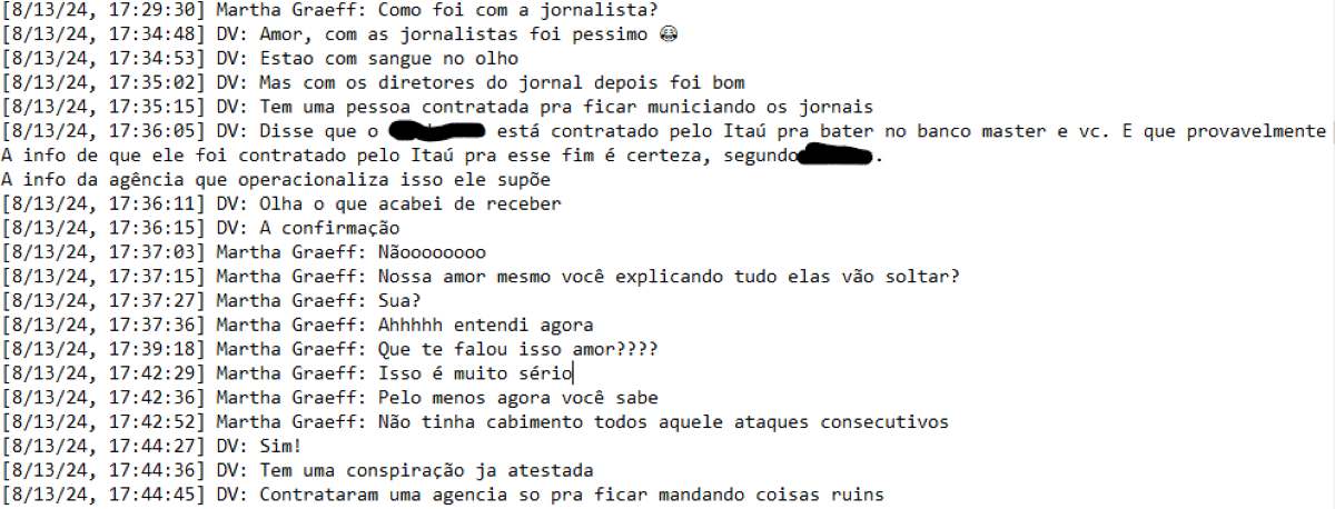 Vorcaro e Martha (Reprodução/ PF/ Fórum)