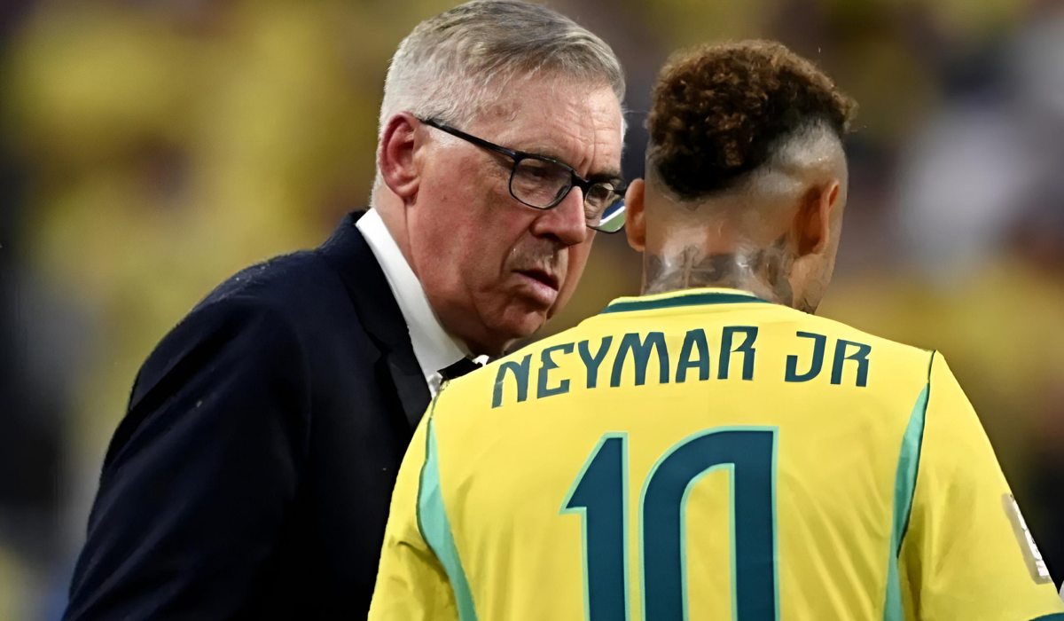 Carlo Ancelotti e Neymar Jr Carlo Ancelotti e Neymar Jr