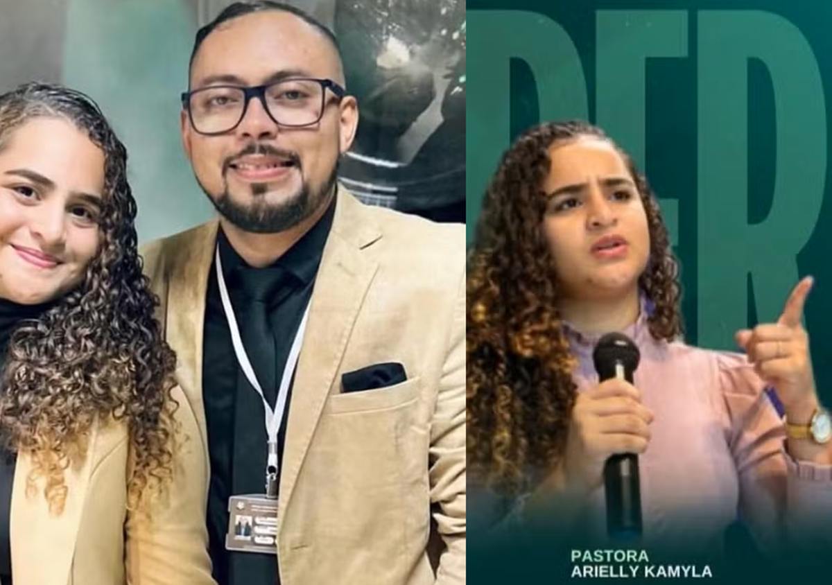 Casal de pastores investigados Wenderson Lima de Souza e Arielly Kamila Moraes de Souza Casal de pastores investigados Wenderson Lima de Souza e Arielly Kamila Moraes de Souza — Foto: Reprodução