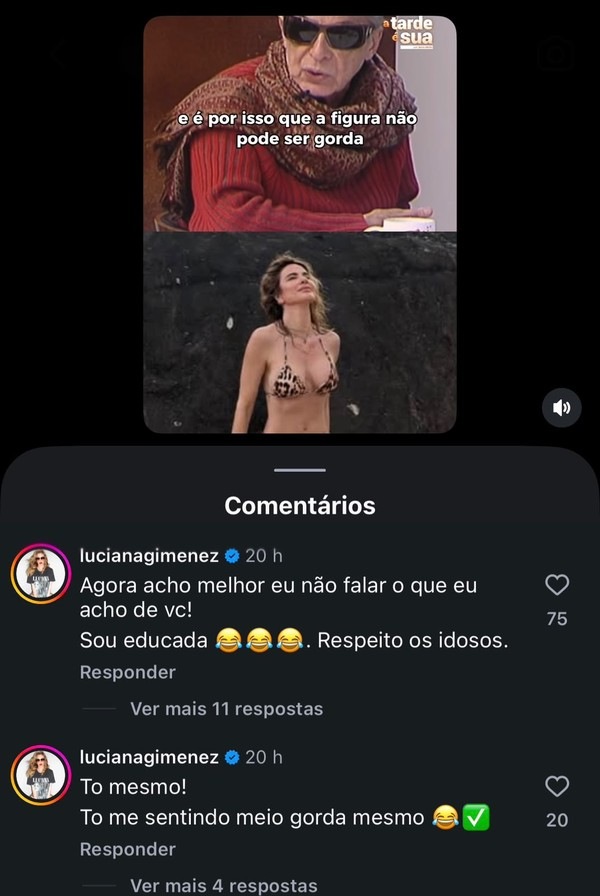Comentário Luciana Gimenez Comentário Luciana Gimenez