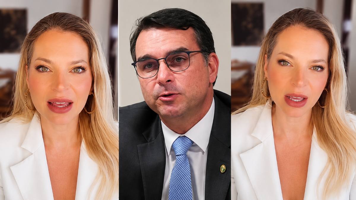 Joice Hasselman e Flávio Bolsonaro (Reprodução/ Agencia Senado) Joice Hasselman e Flávio Bolsonaro (Reprodução/ Agencia Senado)