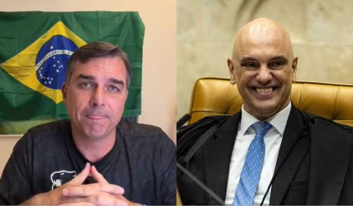 Flávio Bolsonaro e Alexandre de Moraes Flávio Bolsonaro e Alexandre de Moraes