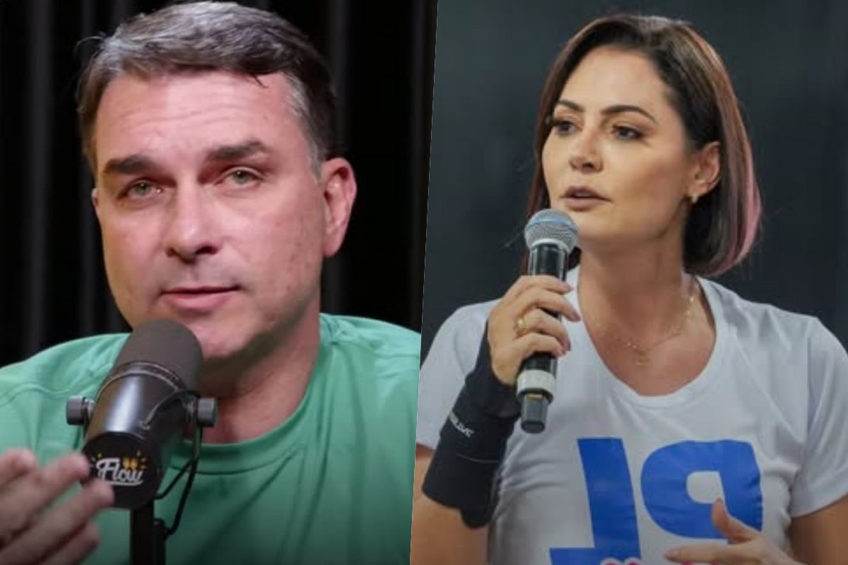 Flávio e Michelle Bolsonaro Flávio e Michelle Bolsonaro