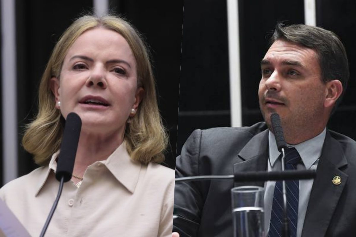 Gleise e Flávio Bolsonaro Gleise e Flávio Bolsonaro