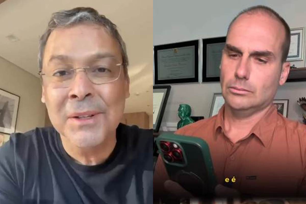 Lindbergh e Eduardo Bolsonaro - Instagram