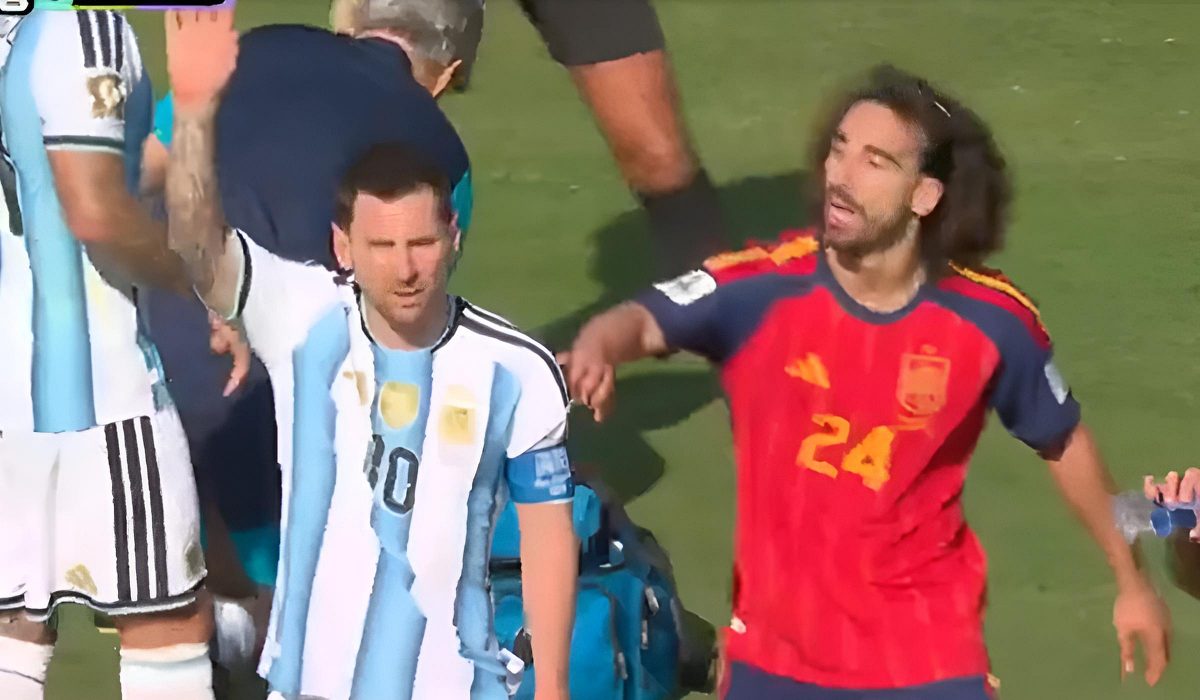 Lionel Messi e Marc Cucurella Lionel Messi e Marc Cucurella