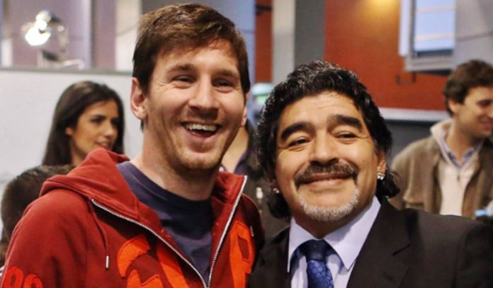Messi e Maradona Messi e Maradona
