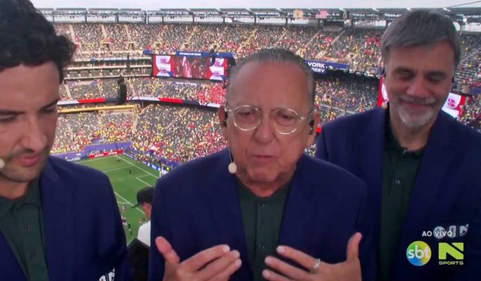 Pato, Galvão Bueno e Mauro Beting