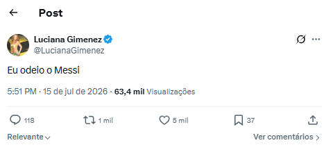 Post da Luciana Gimenez Post da Luciana Gimenez