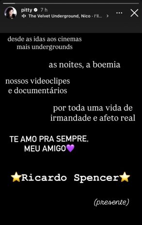 Post da Pitty Post da Pitty (Reprodução: Instagram)