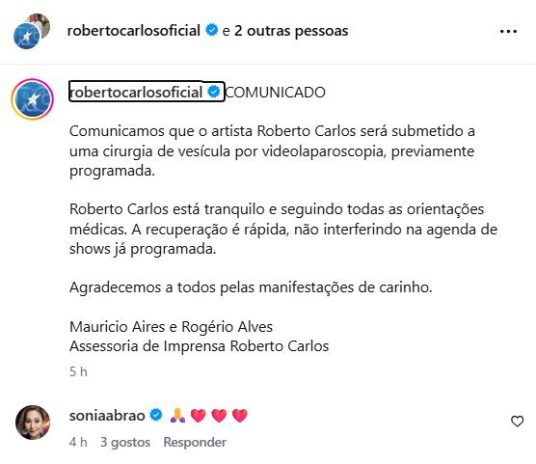 Post da Sonia Abrão