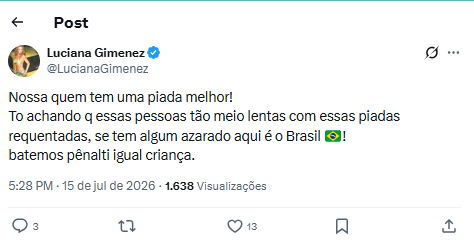 Post-Luciana Gimenez