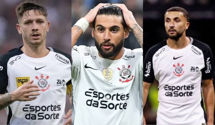Rodrigo Garro, Yuri Alberto e Zakaria Labyad - Foto: Rodrigo Coca/Corinthians