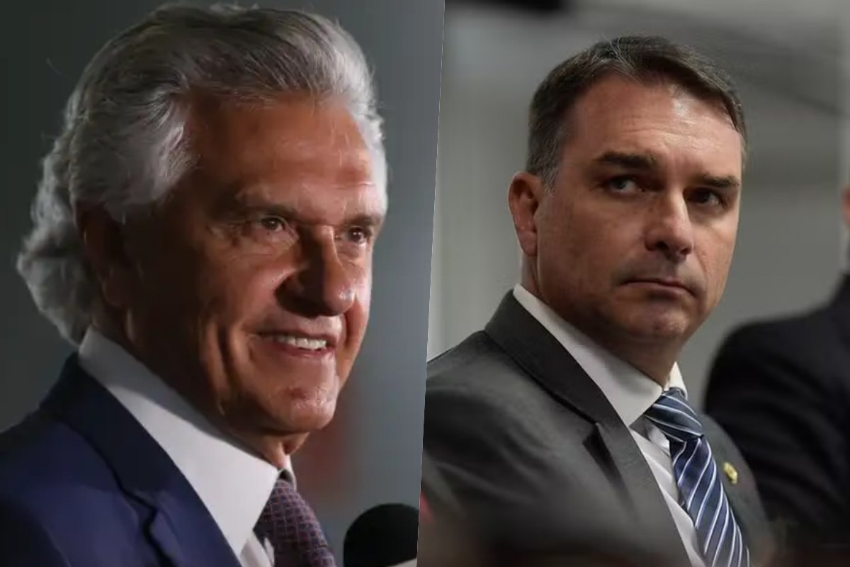 Ronaldo Caiado e Flávio Bolsonaro Ronaldo Caiado e Flávio Bolsonaro