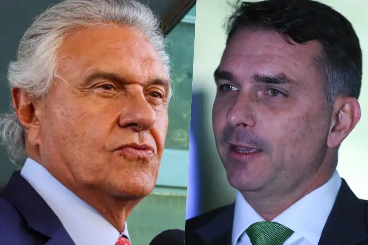 Ronaldo Caiado e Flávio Bolsonaro Ronaldo Caiado e Flávio Bolsonaro