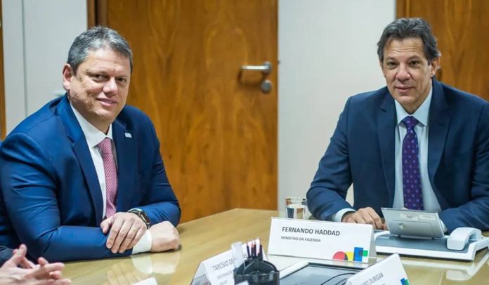 Tarcísio de Freitas e Fernando Haddad