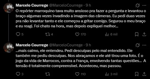 Tweet de Marcelo Courrege Tweet de Marcelo Courrege