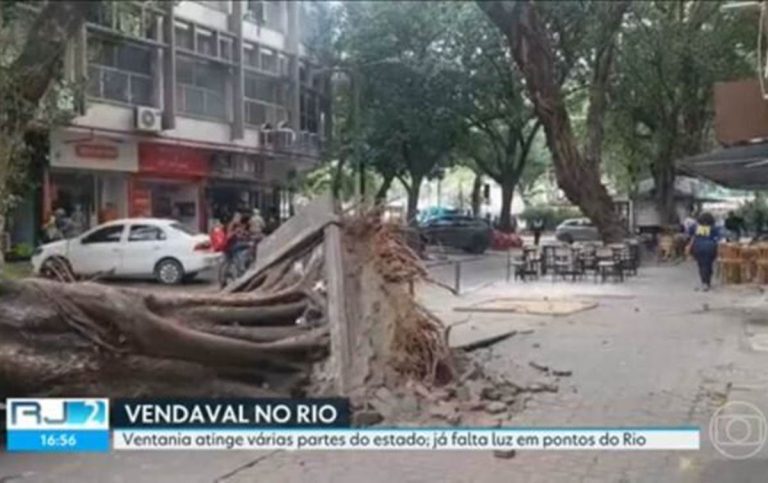 Rio entra em estágio de alerta com vendaval e apagão