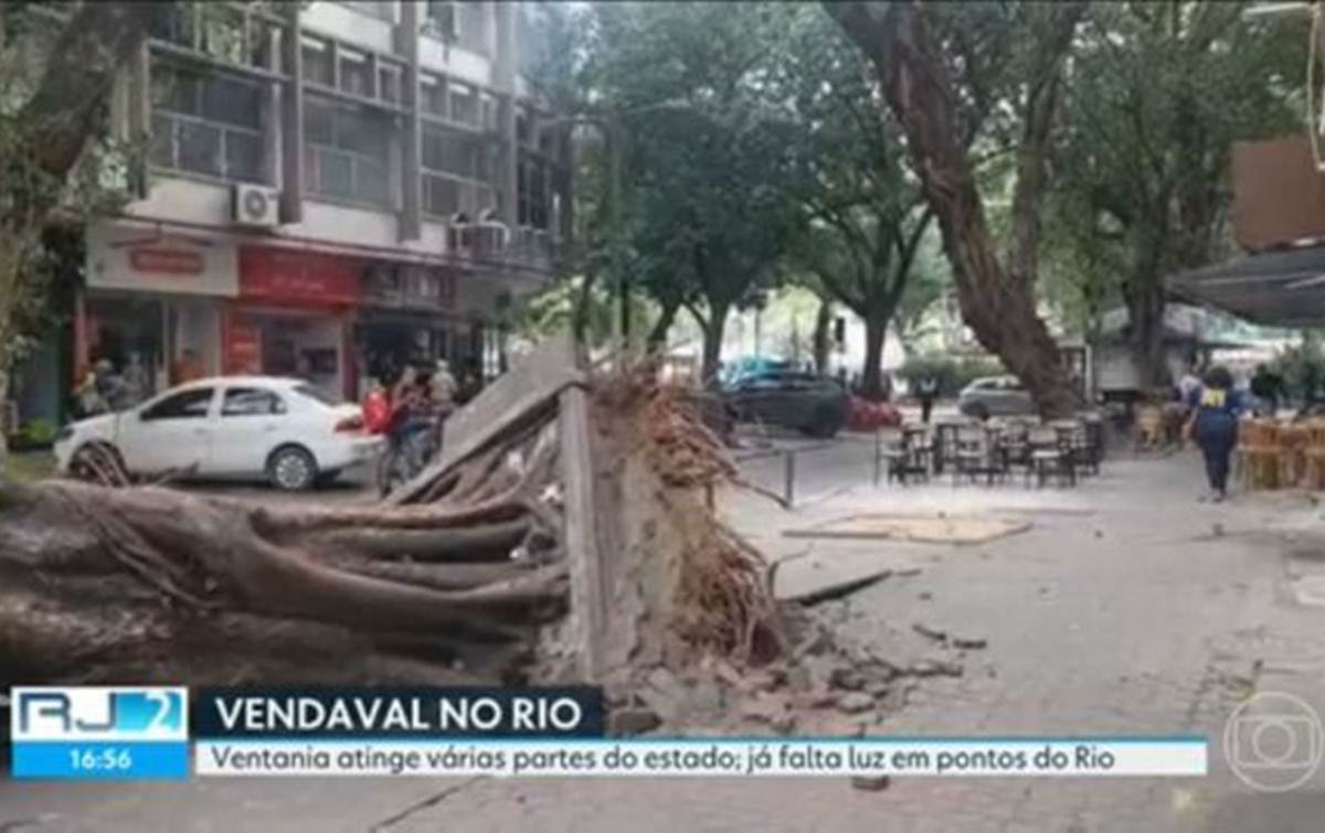 Ventania no Rio - Reprodução Globo