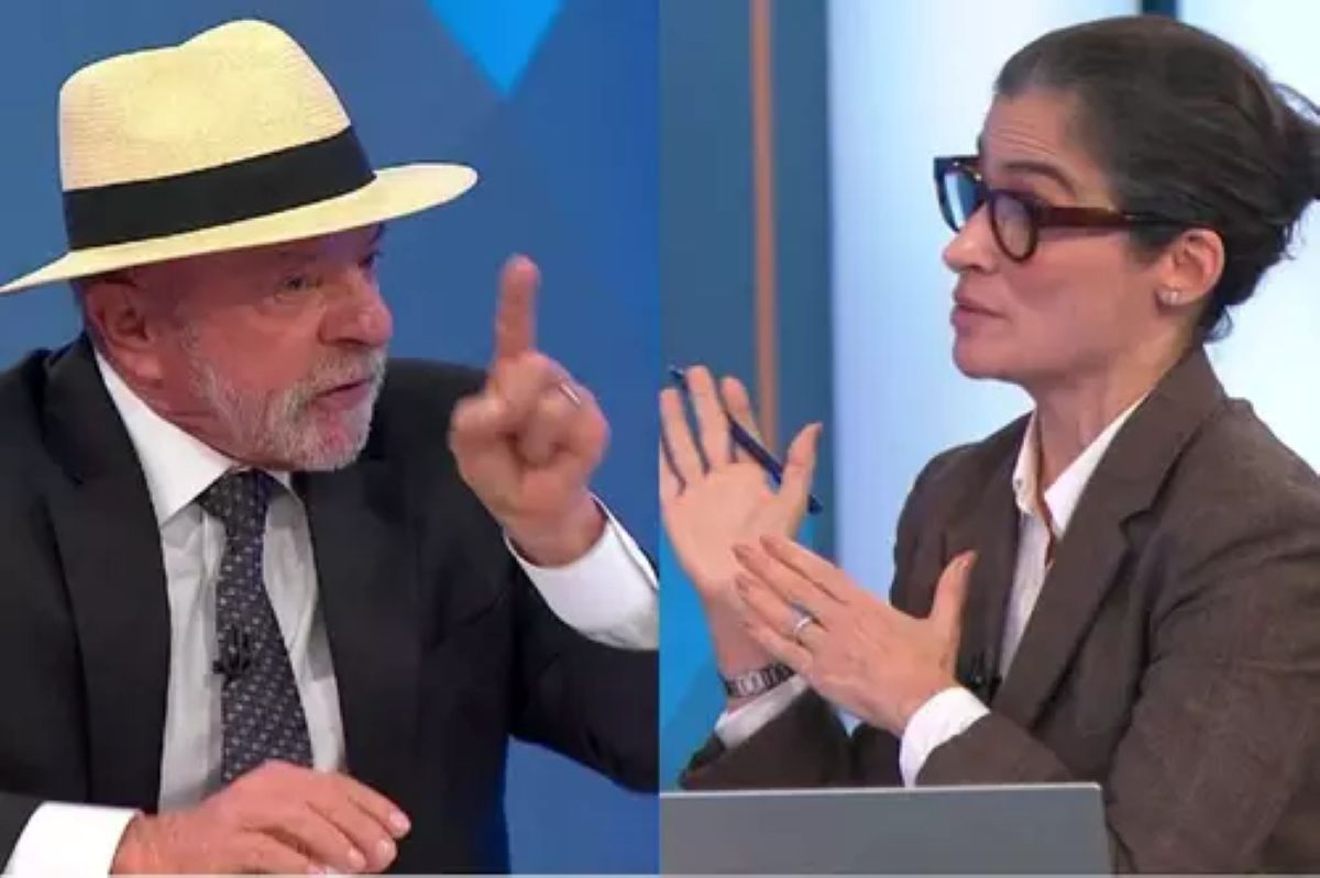Lula e Renata Vasconcellos (Foto: Reprodução) Lula e Renata Vasconcellos (Foto: Reprodução)