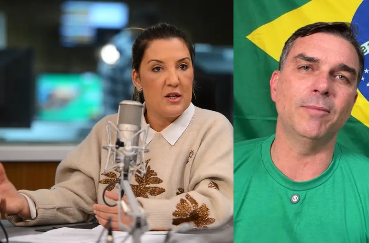 Daniella Marques e Flávio BolsonaroCrédito: Marcello Casal Jr/Agência Brasil // Reprodução