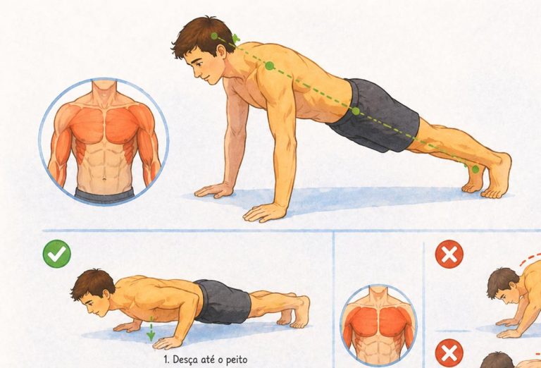 Como fazer flexão do jeito certo para definir braços e peito