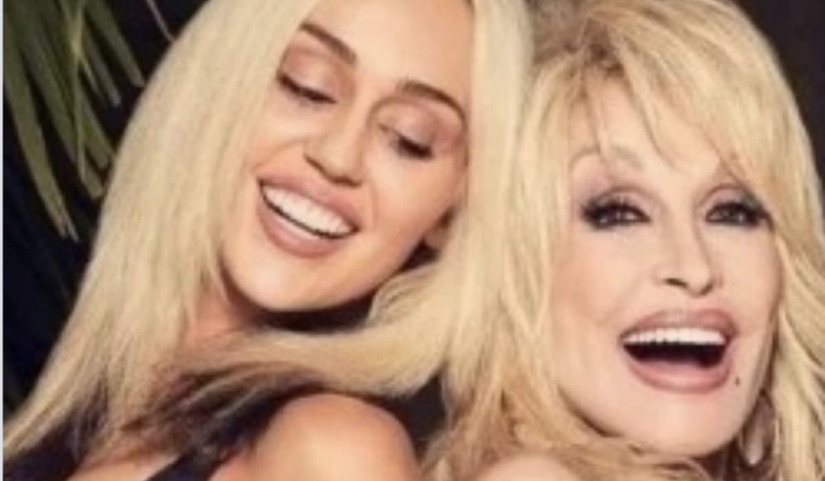 Miley Cyrus e Dolly Parton (Fonte: Redes Sociais)