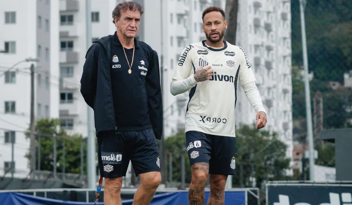 Cuca e Neymar Jr Cuca e Neymar Jr