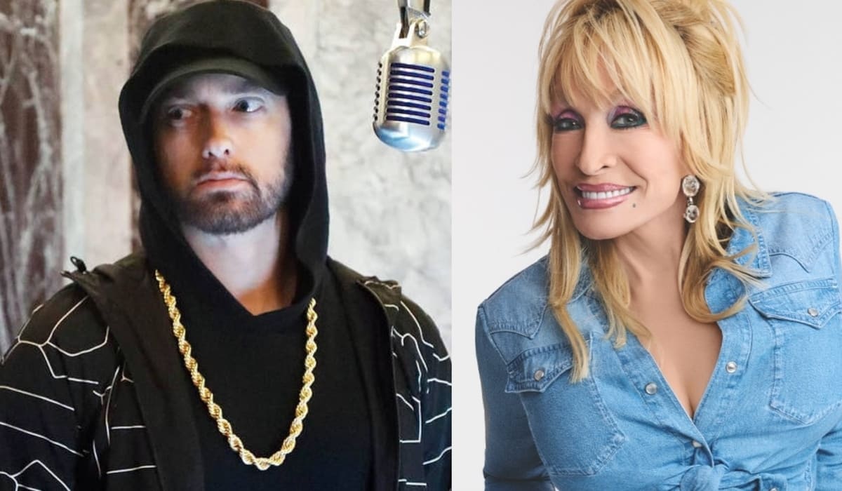 Eminem/ Dolly Parton (Fonte: Redes Sociais) Eminem/ Dolly Parton (Fonte: Redes Sociais)