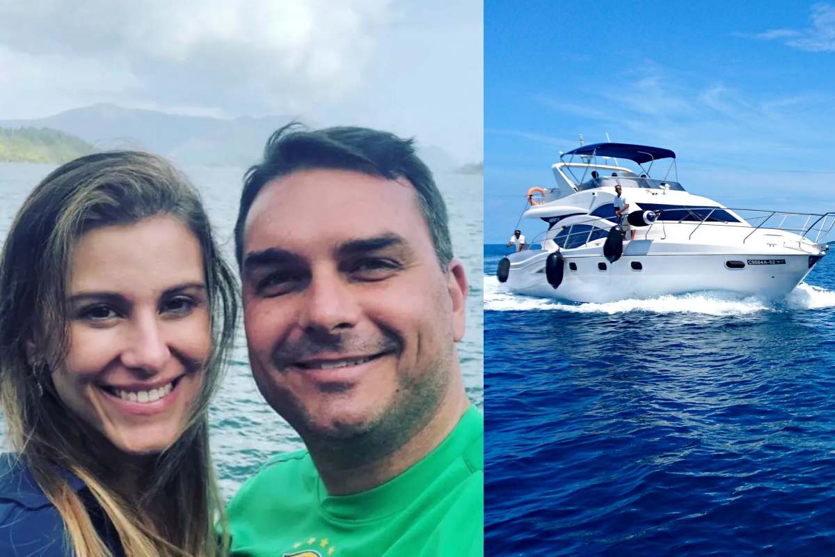 Flávio Bolsonaro e esposa Flávio Bolsonaro e esposa