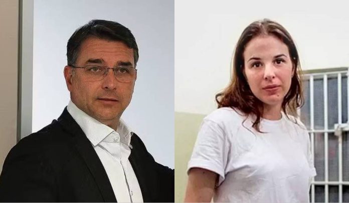 Flávio Bolsonaro e Suzane Von Richthofen - Foto: PL/Record Flávio Bolsonaro e Suzane Von Richthofen - Foto: PL/Record