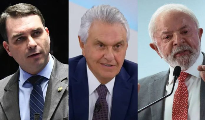 Flávio Bolsonaro, Ronaldo Caiado e Lula
