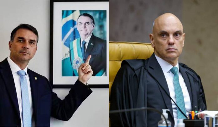 Flávio, Jair Bolsonaro e Alexandre de Moraes