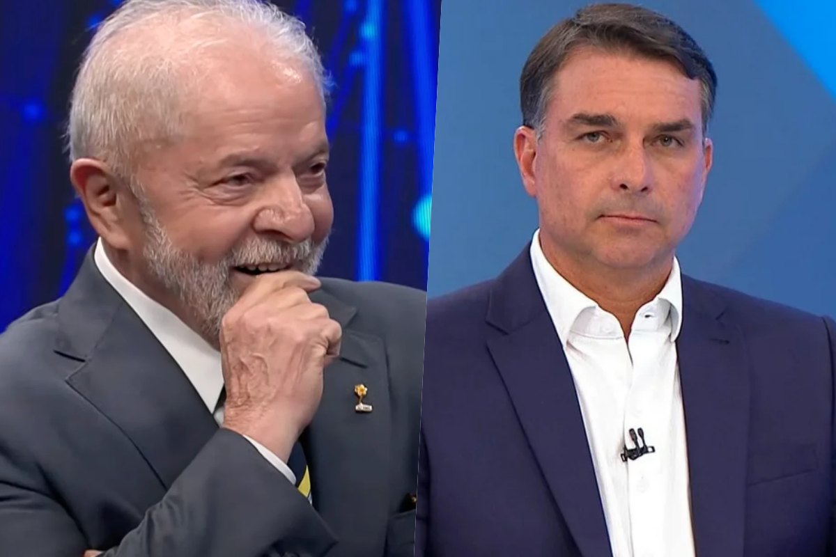 Lula e Flávio Bolsonaro Lula e Flávio Bolsonaro